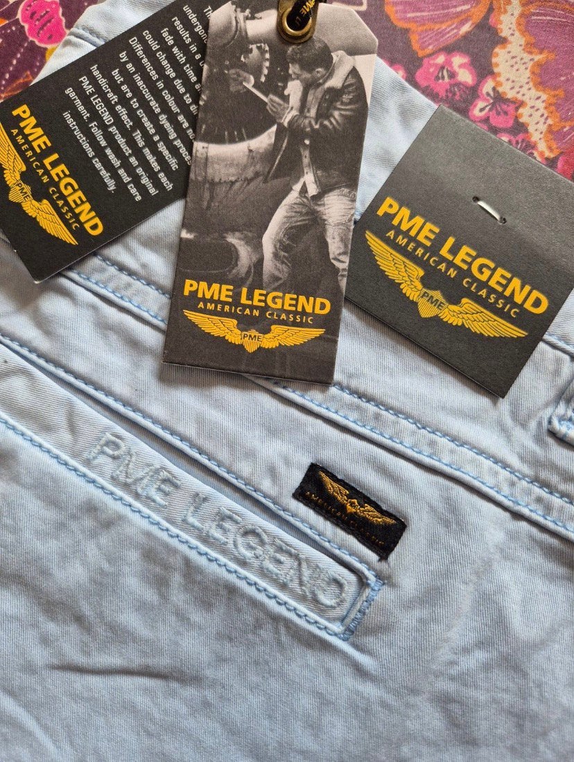 Pme legend Chino broek jeans lichtblauw 30/32 nieuw, ., Nieuw, W32 (confectie 46) of kleiner, .