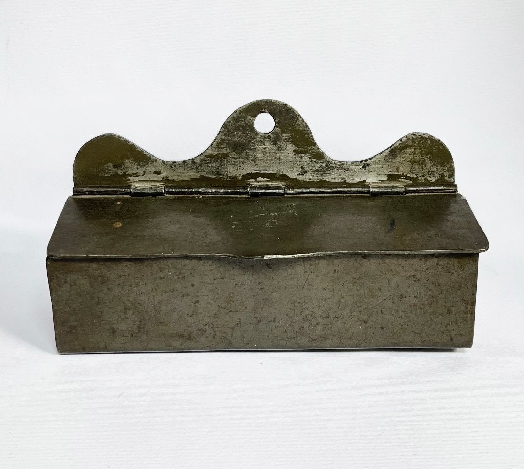 Antiek tinnen wandbak / zoutbak – Hendrik Kamphof Zwolle, Antiek en Kunst, Ophalen of Verzenden