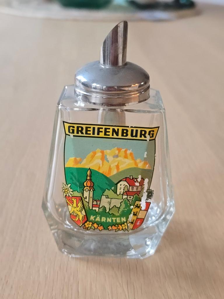 Glazen suikerstrooier/dispenser Vintage jaren 60 €8, Antiek en Kunst, Antiek | Keukenbenodigdheden, Ophalen of Verzenden