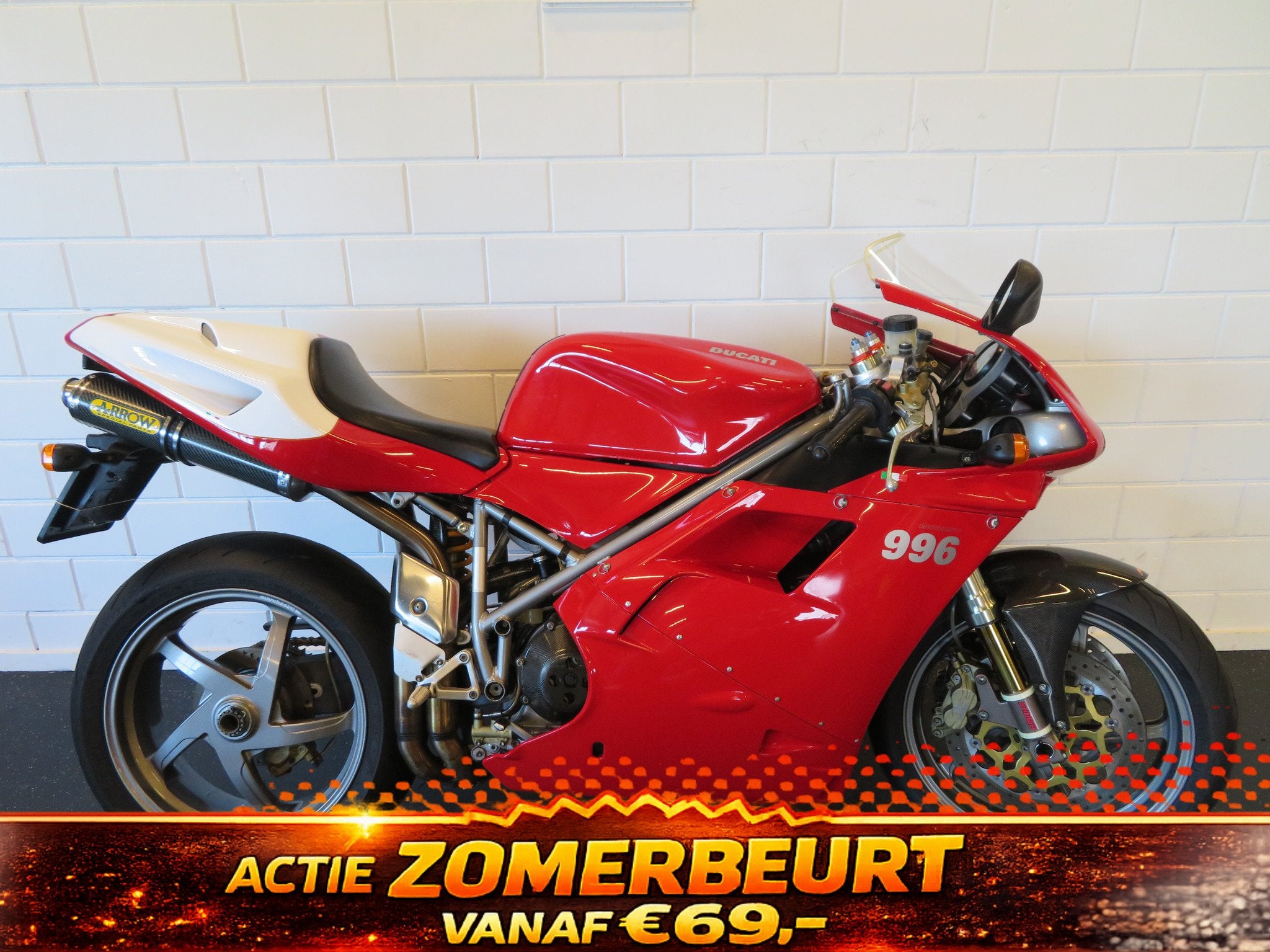 Ducati 996 MONOPOSTO ARROW PERFECT! (bj 2002), Motoren, Bedrijf, Super Sport