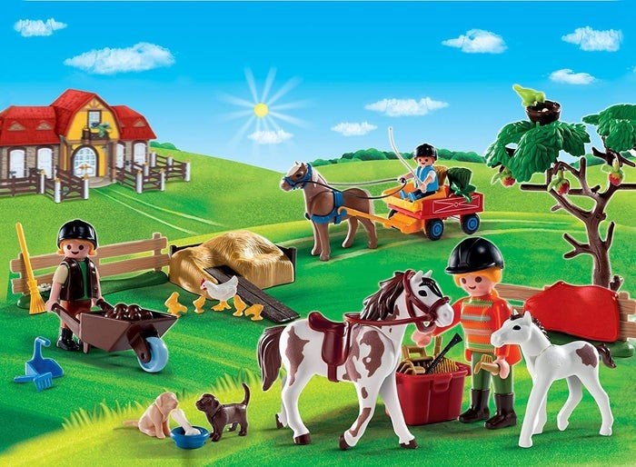 Playmobil Set 4167 Paardenranch, Ophalen of Verzenden, Zo goed als nieuw, Complete set
