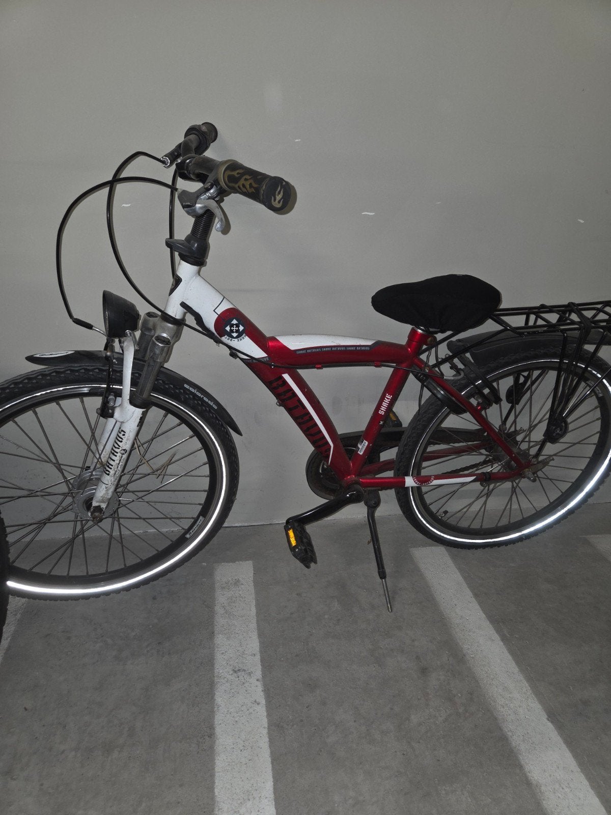 Batavus Snake kinderfiets - Rood/Wit, Ophalen of Verzenden, Gebruikt, Velgrem, Batavus
