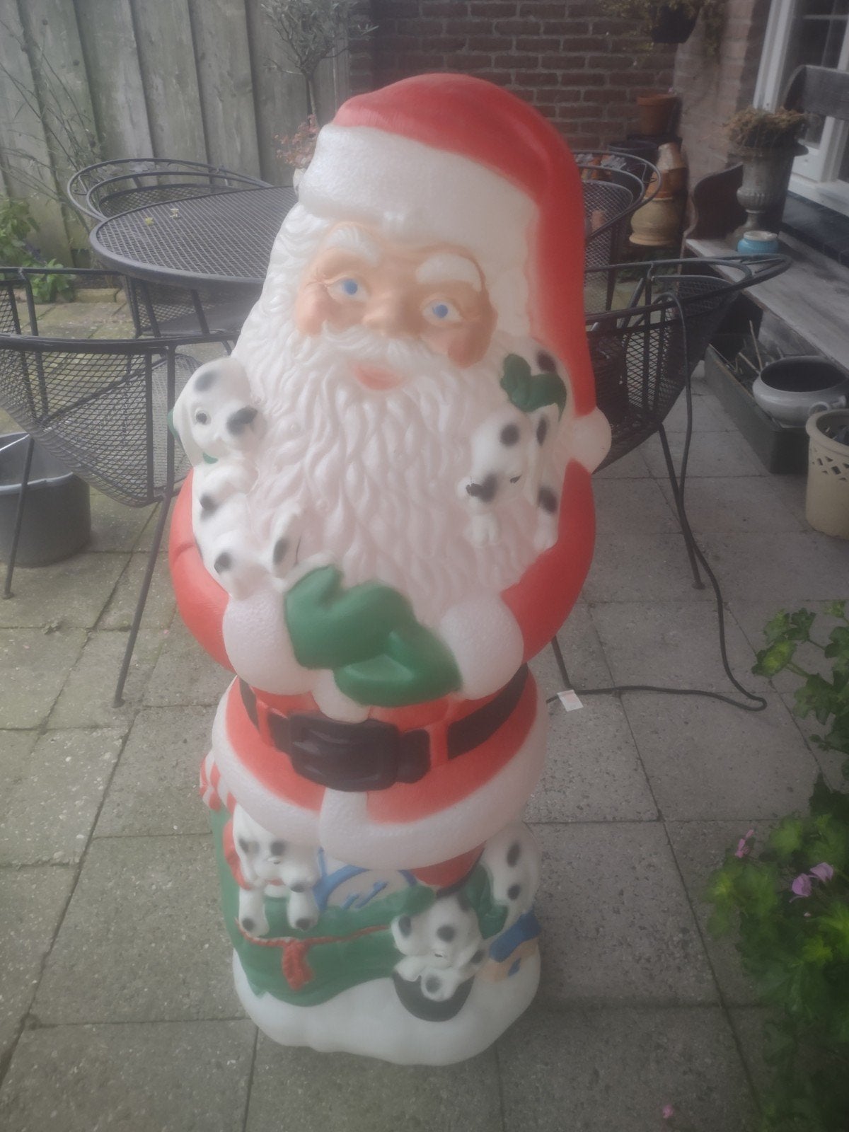 Vintage kerstman met verlichting, Ophalen