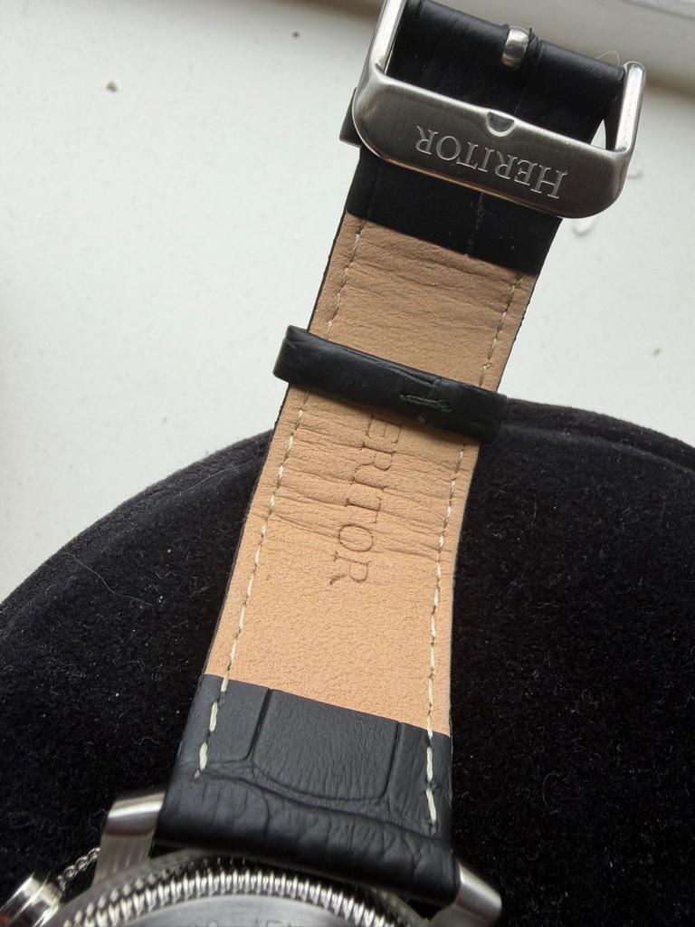 Heritor Automatisch Horloge - Stijlvol en Uniek Design, Leer, Staal, Polshorloge, Zo goed als nieuw