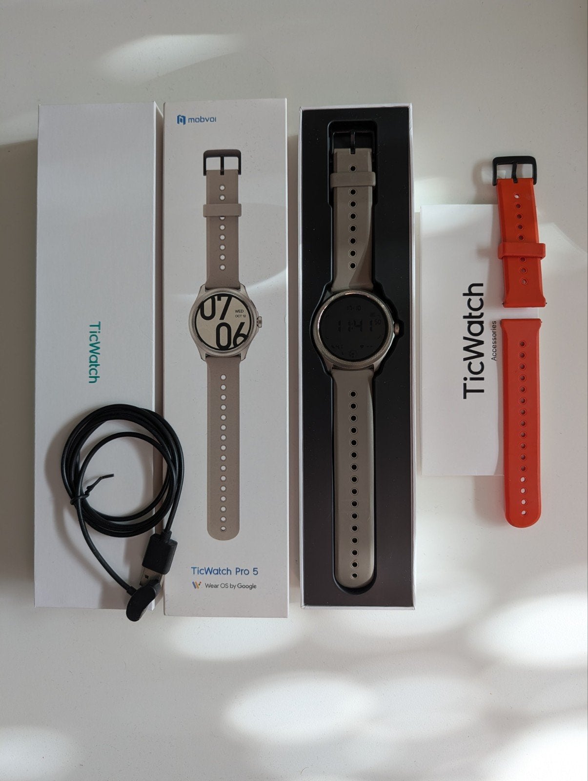 Mobvoi TicWatch Pro 5 Smartwatch - Zo goed als nieuw, Ophalen of Verzenden, Zo goed als nieuw, Stappen, Waterdicht