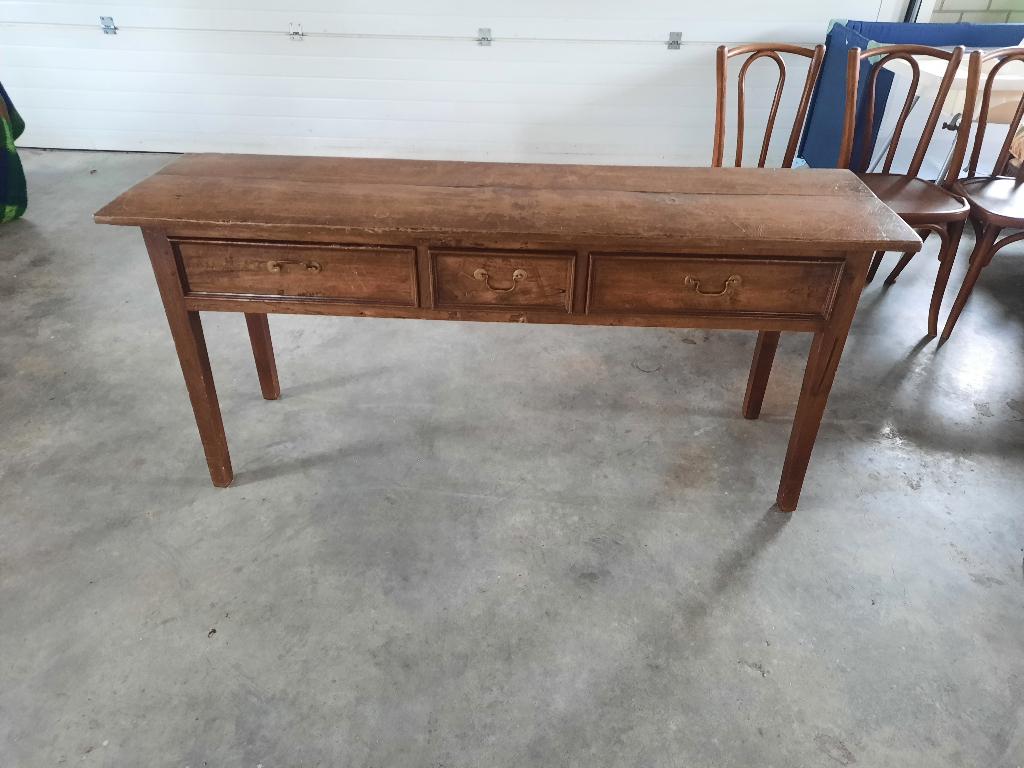 antieke teak houten site table , massief, Antiek en Kunst, Ophalen of Verzenden