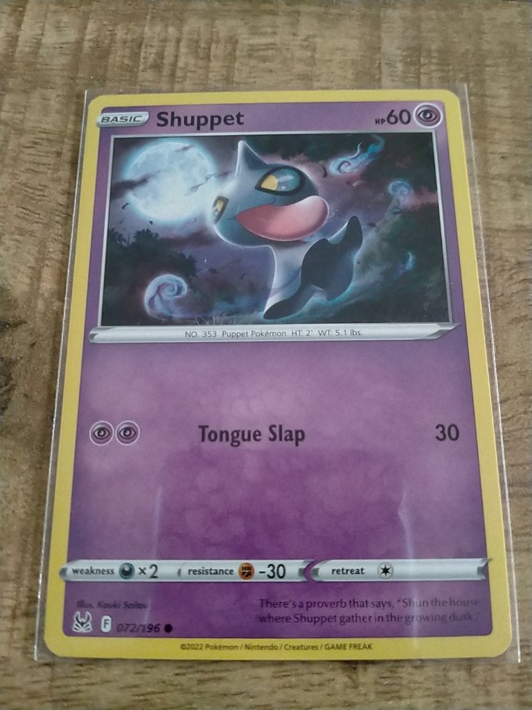Pokemon Lost Origin , Shuppet 072/196, Verzenden, Zo goed als nieuw, Losse kaart