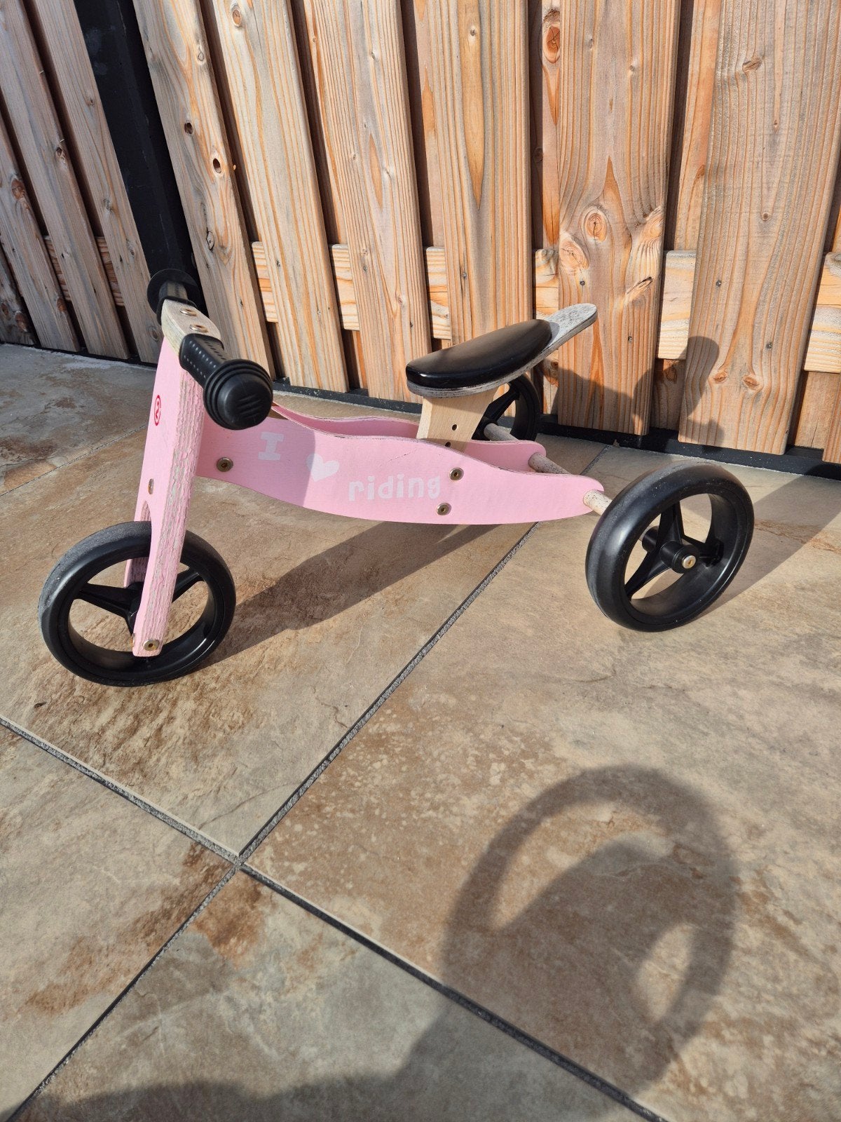Roze houten loopfiets voor kinderen, Ophalen, Gebruikt, Loopfiets