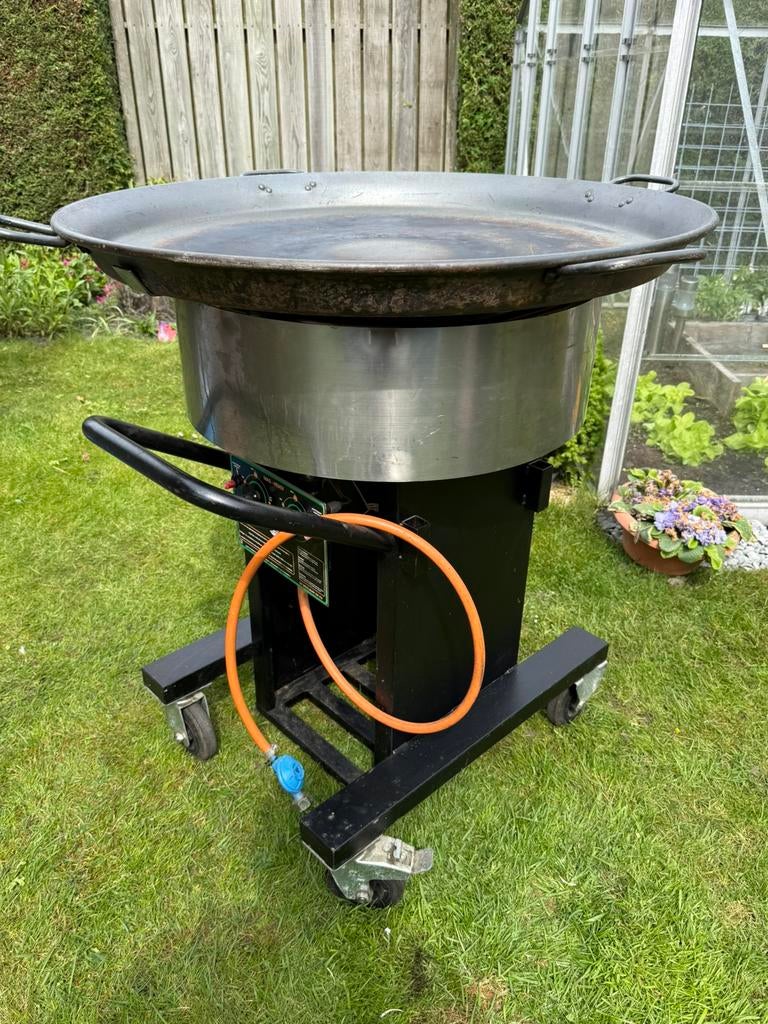 Grote pan 90 cm met brander. HUUR!, Tuin en Terras, Gasbarbecues, Ophalen, Zo goed als nieuw