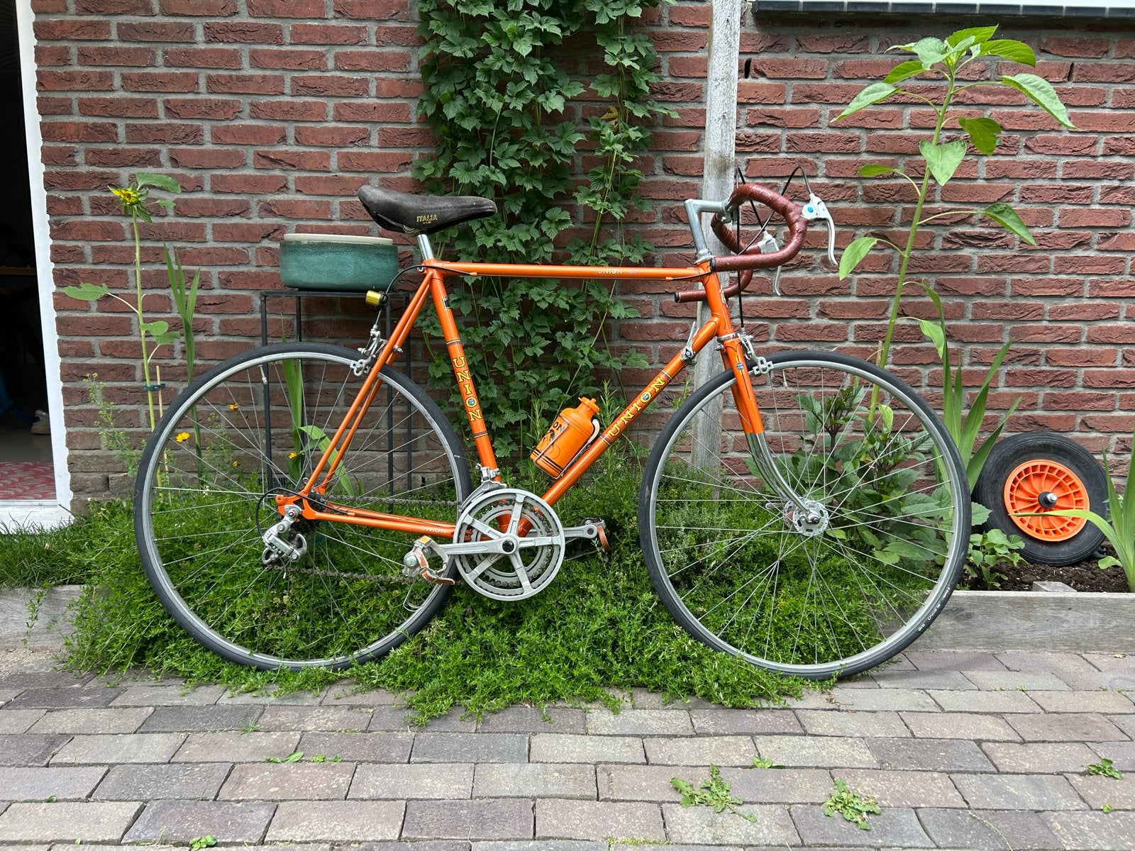 Union Vintage Racefiets 1975 - Origineel Oranje, Minder dan 10 versnellingen, Gebruikt, Staal, Velgrem