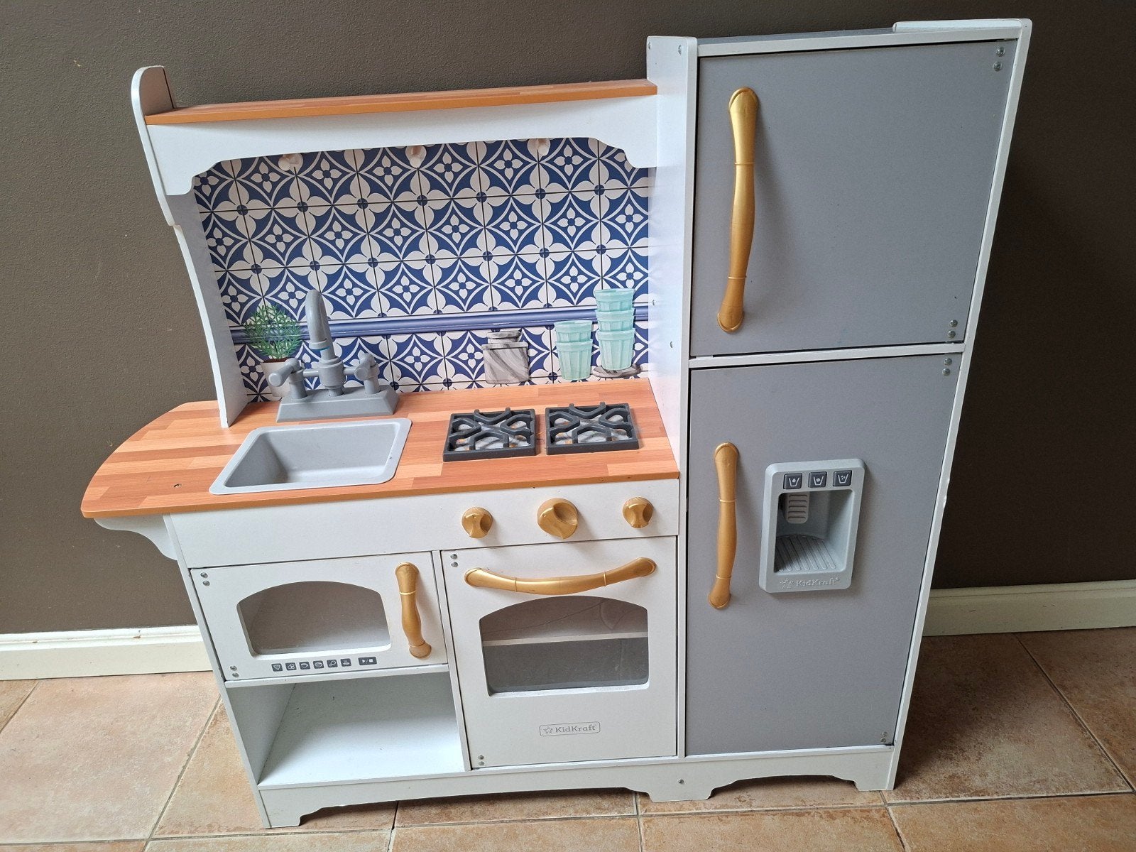 KidKraft Speelkeuken met Koelkast en Oven, Ophalen, Gebruikt, Hout, Speelkeuken