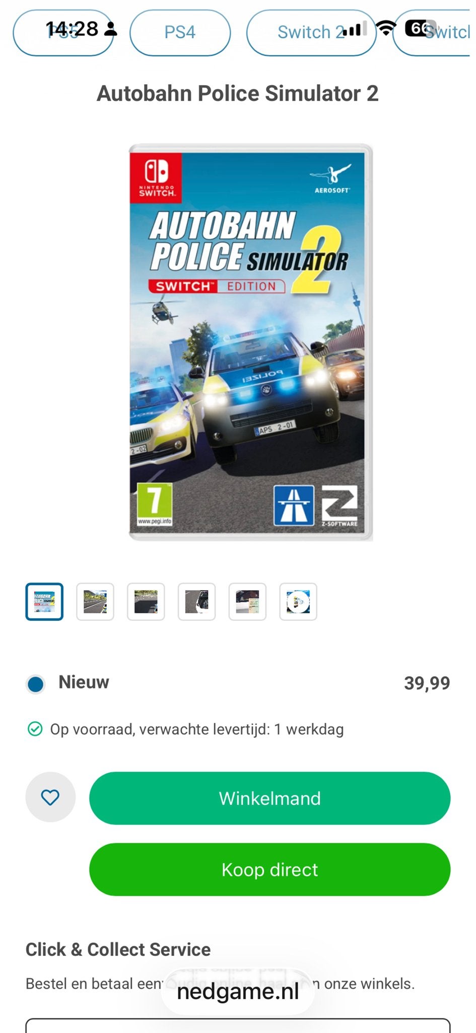 Autobahn Police Simulator 2 - Nintendo Switch, 1 speler, Nieuw, Ophalen of Verzenden, Vanaf 7 jaar