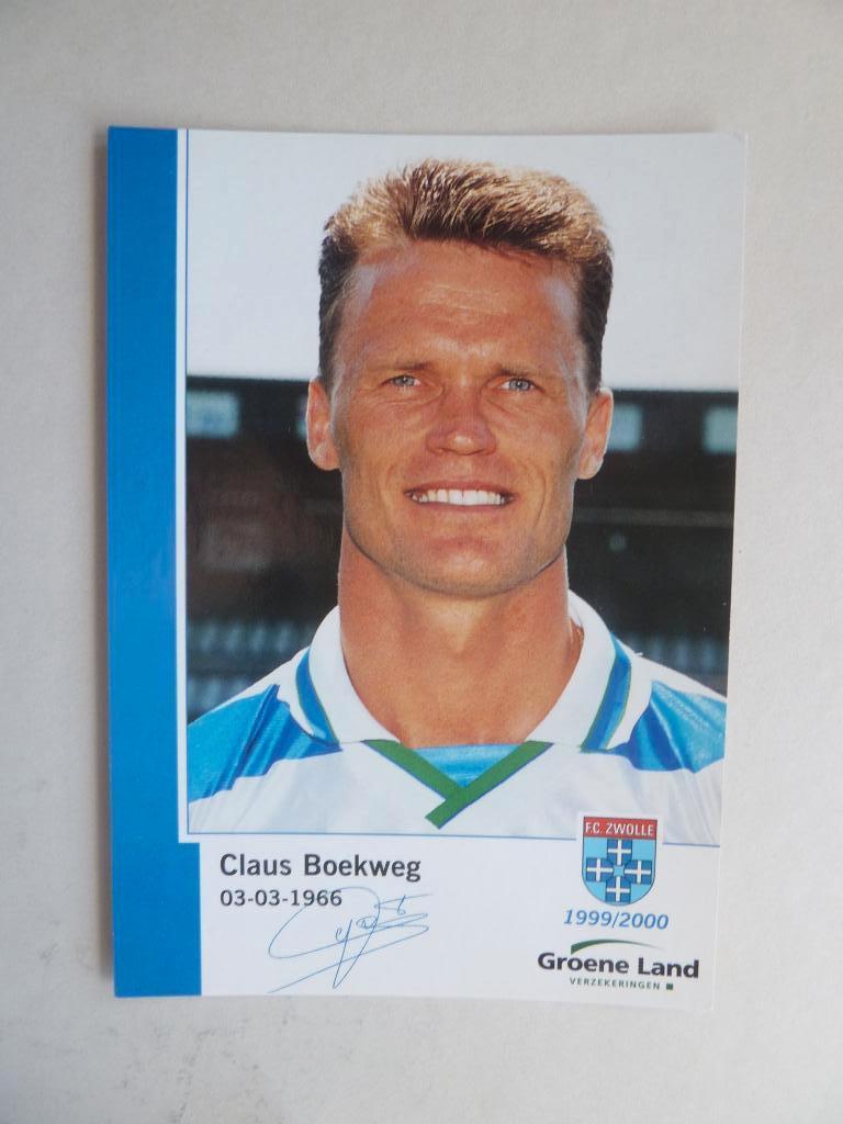 Spelerskaart. Claus.Boekweg  Fc Zwolle  1999/2000, Ophalen of Verzenden, Zo goed als nieuw, Overige binnenlandse clubs, Spelerskaart