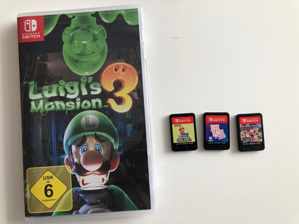Nintendo Switch Games: Luigi's Mansion 3, Mario Kart 8, Just, Spelcomputers en Games, Ophalen of Verzenden, Zo goed als nieuw