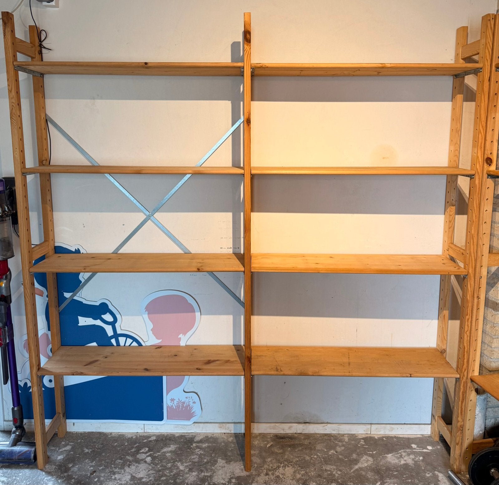 2x Houten legbord stelling boeken kast 30x200x210 (lxbxh), Ophalen, Zo goed als nieuw
