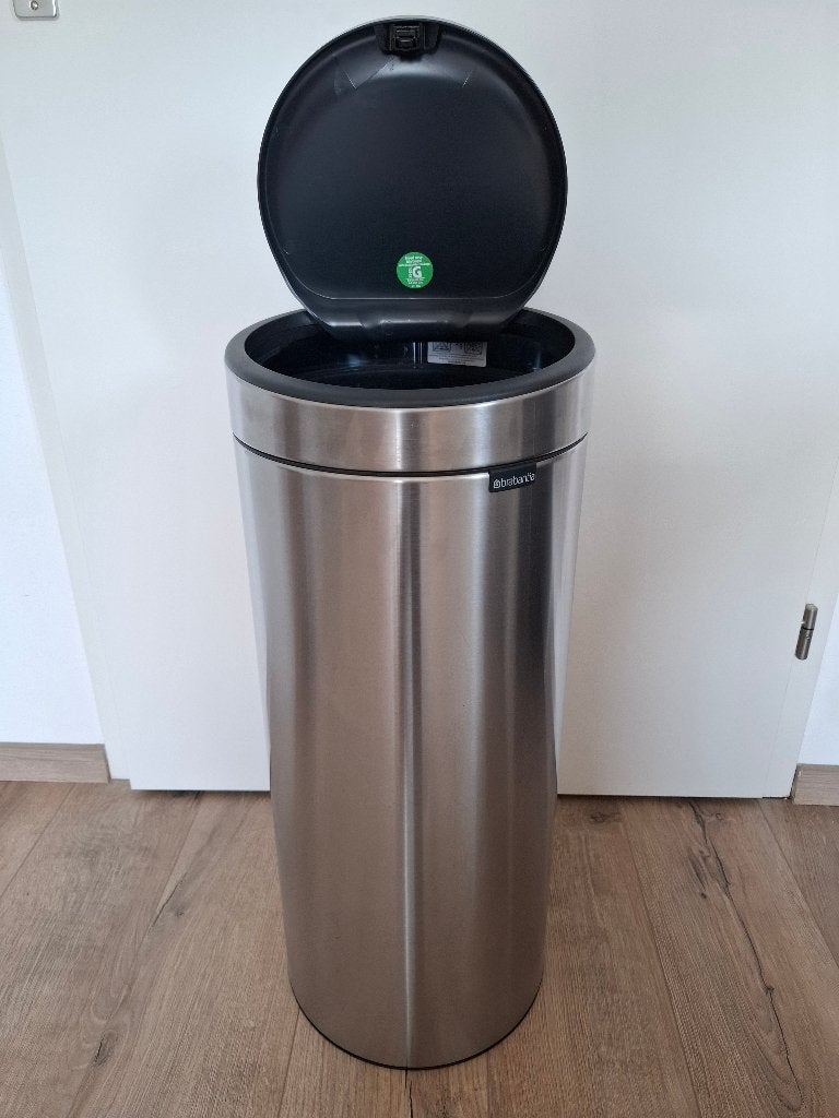 Prullenbak TOUCH BIN, Huis en Inrichting, Woonaccessoires | Prullenbakken, 20 tot 30 liter, Ophalen, Zo goed als nieuw, Rvs