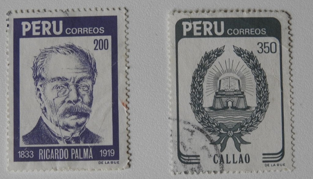 2 postzegels Peru  1984, Verzenden, Gestempeld, Zuid-Amerika