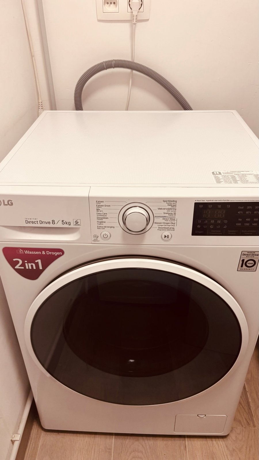 LG Direct Drive 8/5kg 2in1 Wassen & Drogen Wasmachine, Witgoed en Apparatuur, Was-droogcombinaties, 8 tot 10 kg, Ophalen, Gebruikt