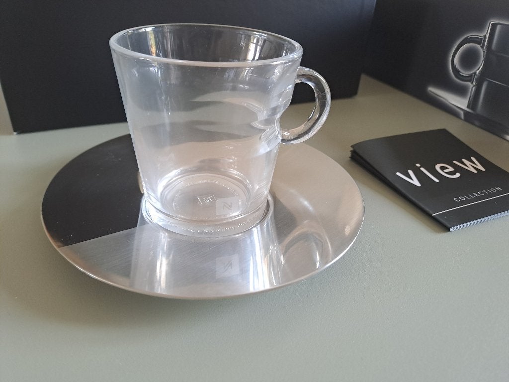 4x Nespresso Lungo, koffiekopjes, kop en schotel, Overige merken, Nieuw, Ophalen of Verzenden, Glas