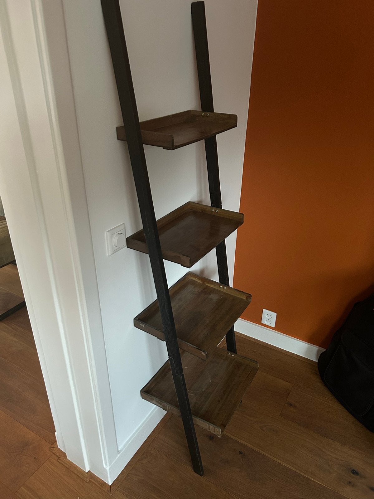 ladderrek met 4 houten planken, Ophalen, Gebruikt