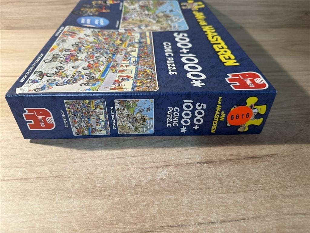 Jan van Haasteren - tour de France - motorrace - 2in1 - s661, Hobby en Vrije tijd, Denksport en Puzzels, Verzenden, 500 t/m 1500 stukjes