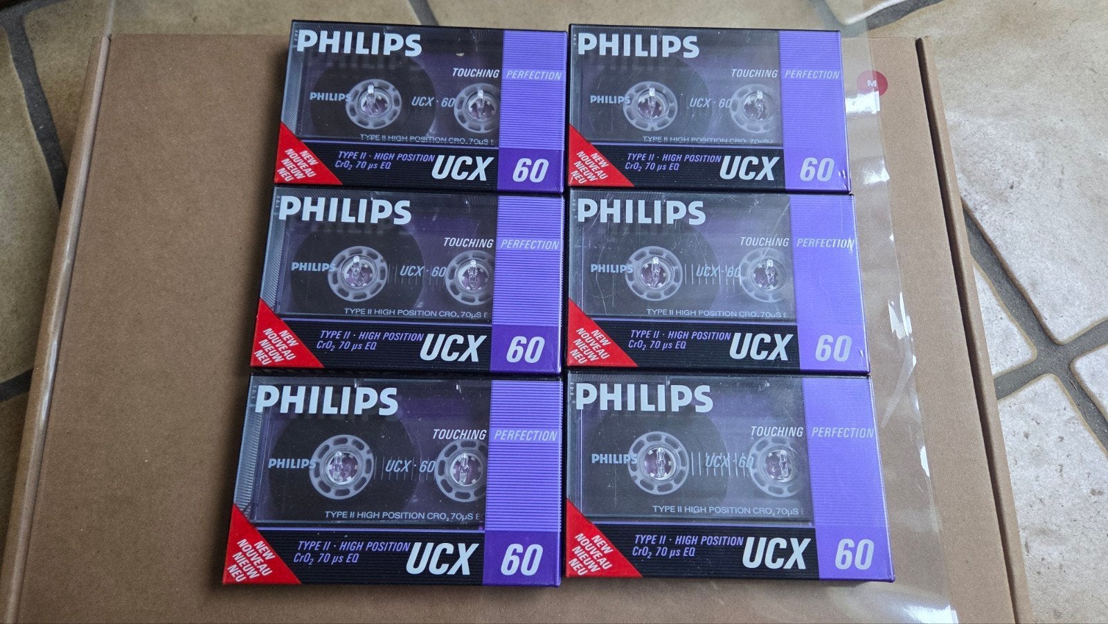 6x Philips UCX 60 Type II Chrome (1987), Cd's en Dvd's, Cassettebandjes, Overige genres, Nieuw in verpakking, Onbespeeld, Verzenden