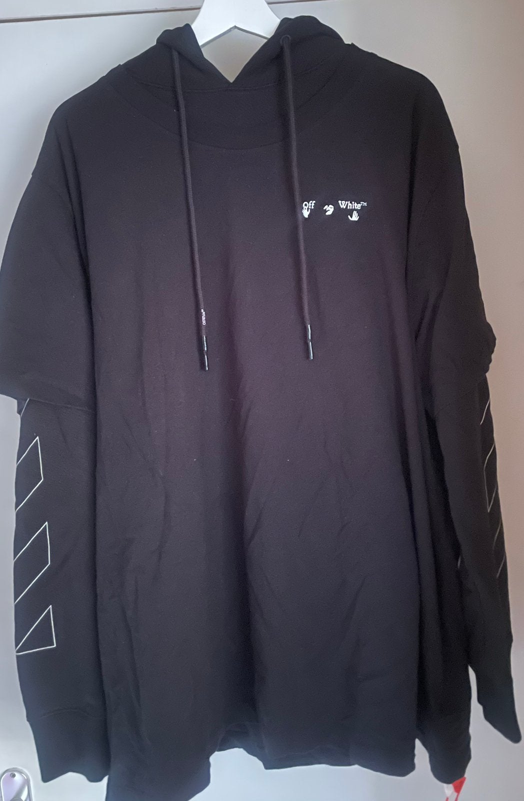 zwarte Off-White hoodie, Kleding | Heren, Truien en Vesten, Ophalen of Verzenden, Nieuw, Maat 48/50 (M), Zwart