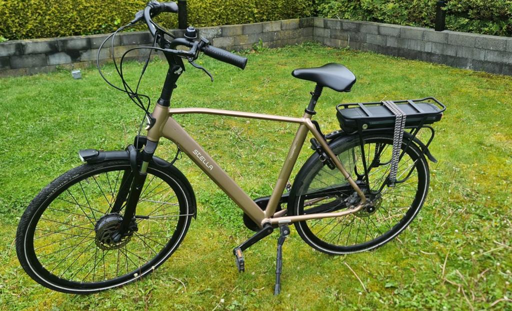 Stella Livorno Superior Gold H57 Shimano Nexus 8 versn., Zo goed als nieuw, 50 km per accu of meer, 55 tot 59 cm, Ophalen