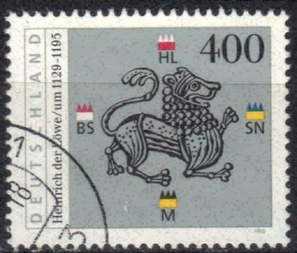 Duitsland 1995 - Yvert 1637 - Hendrik de Leeuw (ST), Verzenden, 1990 tot heden, Gestempeld