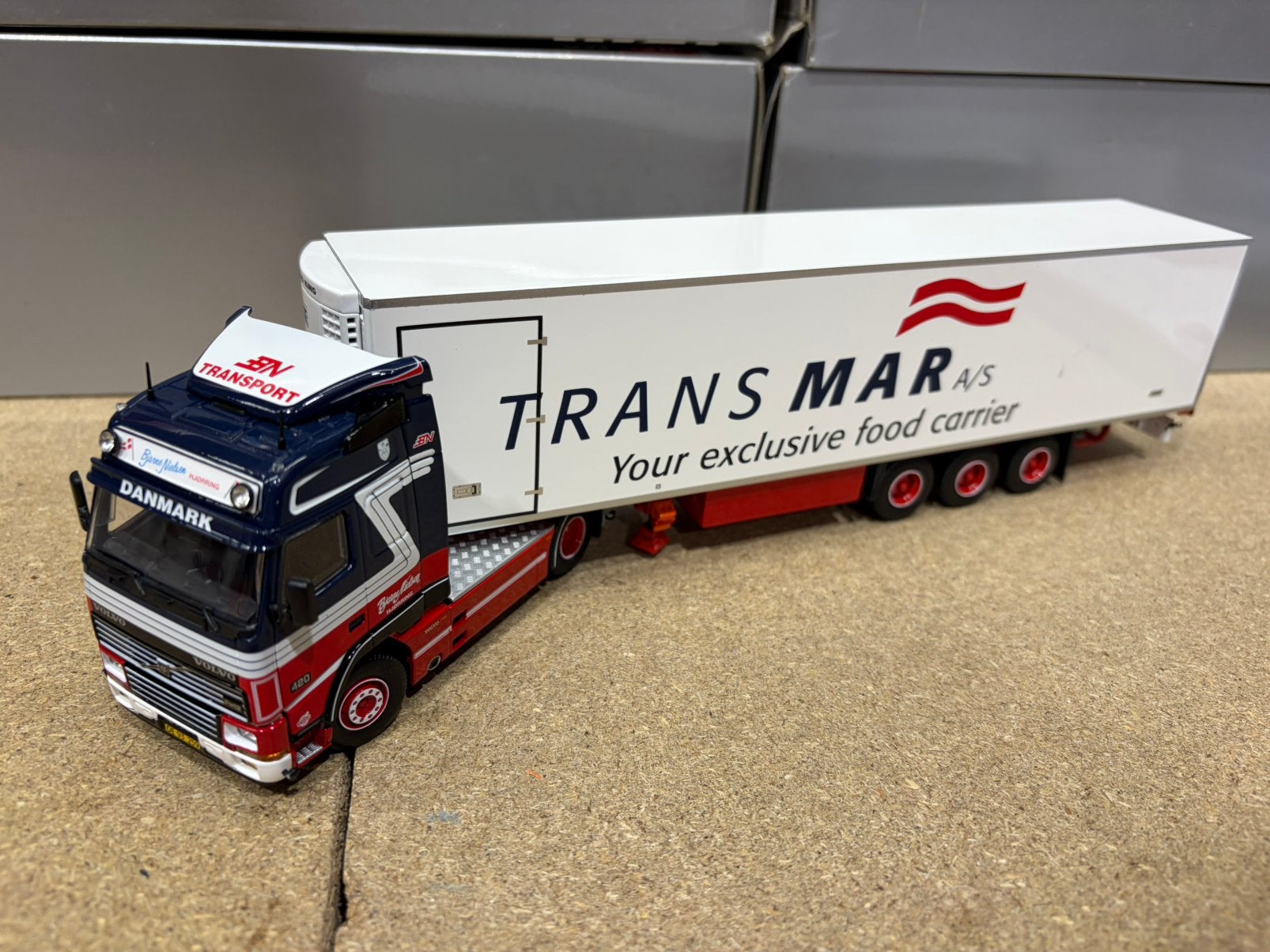 TEKNO VOLVO FH12 BJORN NIELSEN TRANS MAR DANMARK, Ophalen of Verzenden, Zo goed als nieuw, Bus of Vrachtwagen, Tekno