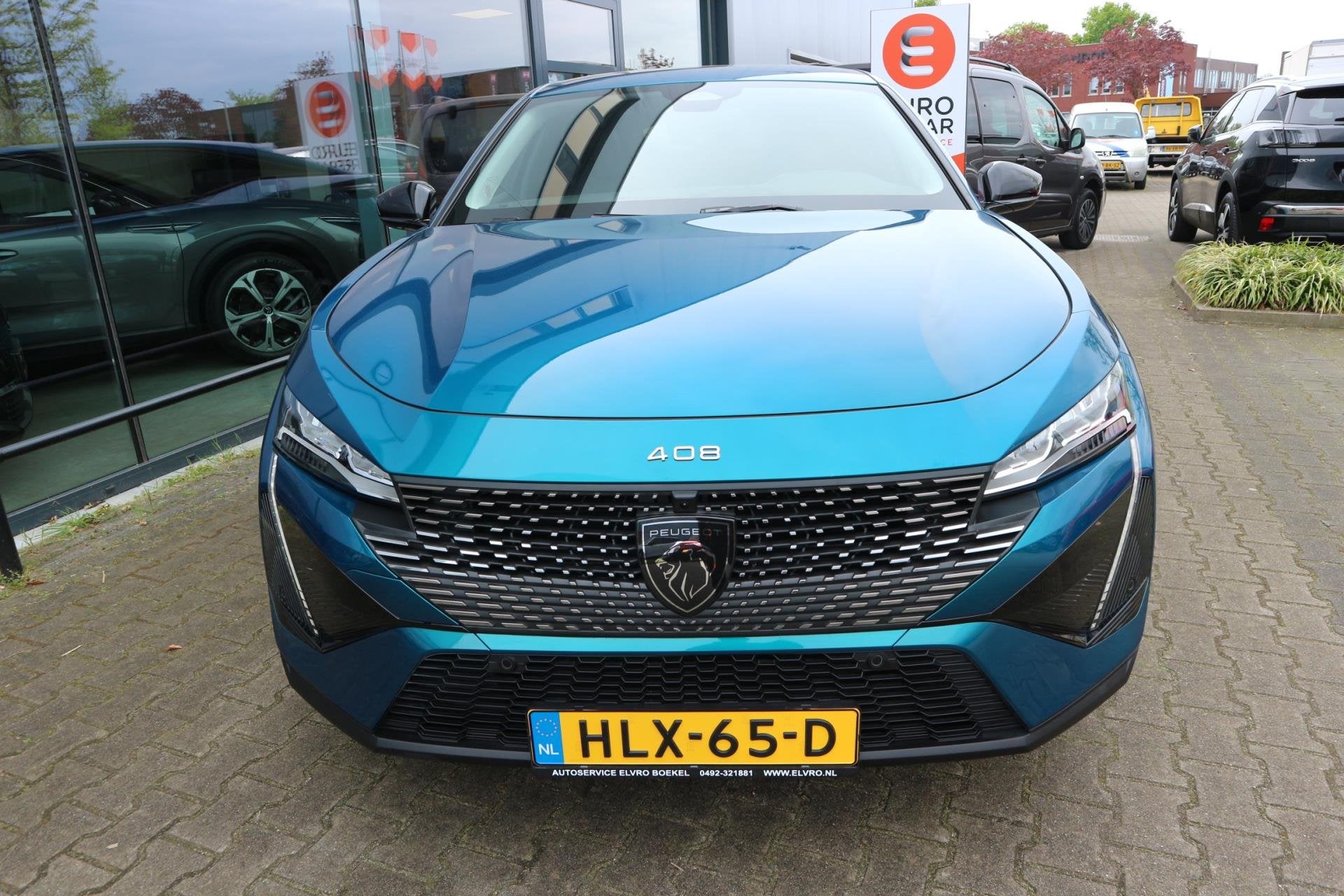 Peugeot 408 1.2 PureTech Allure 130PK AUTOMAAT NAVI 360CAMER, Auto's, Gebruikt, 1199 cc, Blauw, Leder en Stof