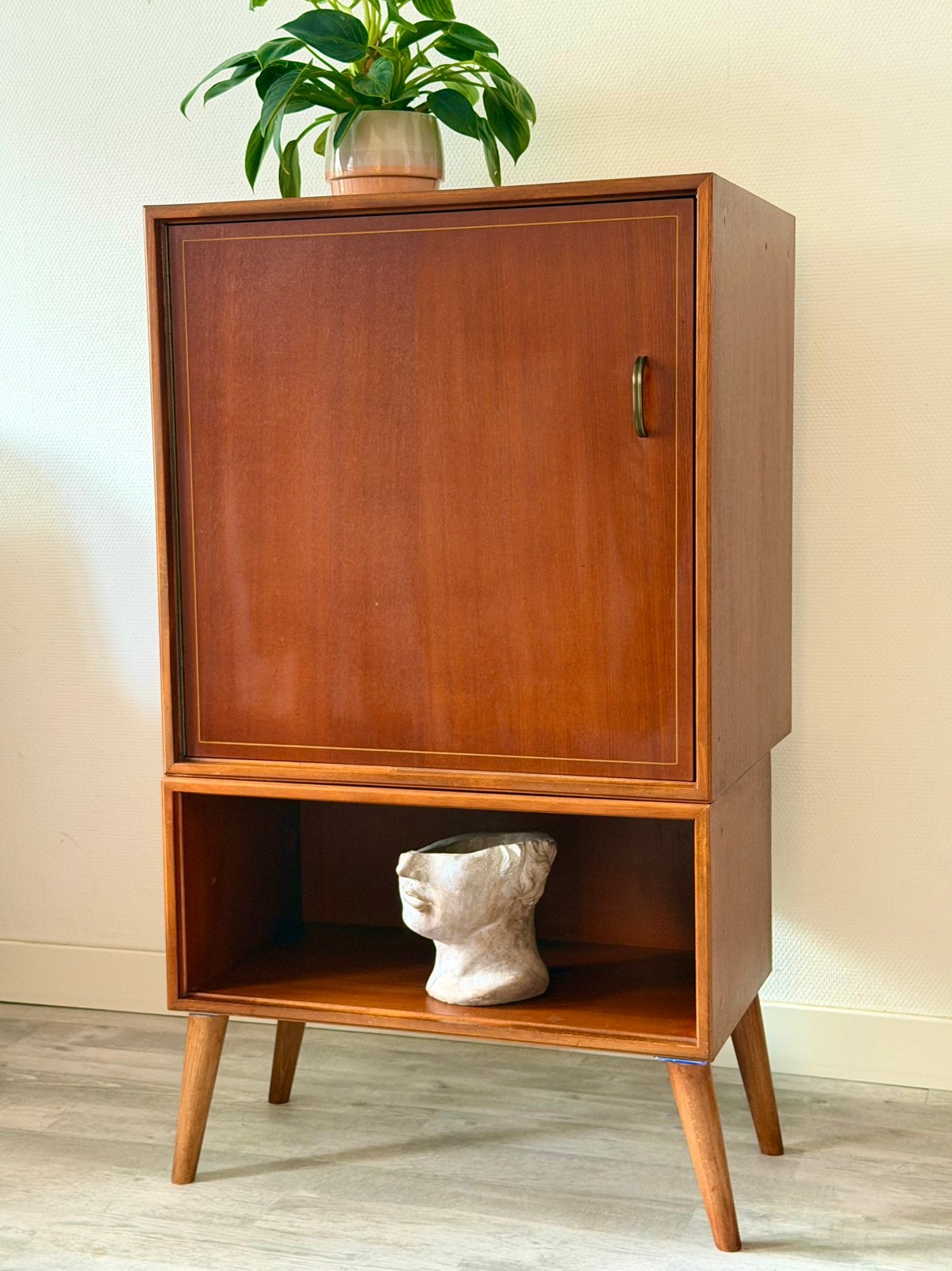 Vintage Formule wandkast | highboard | barkast | Multi Lux, Huis en Inrichting, 100 tot 150 cm, Teakhout, Ophalen of Verzenden