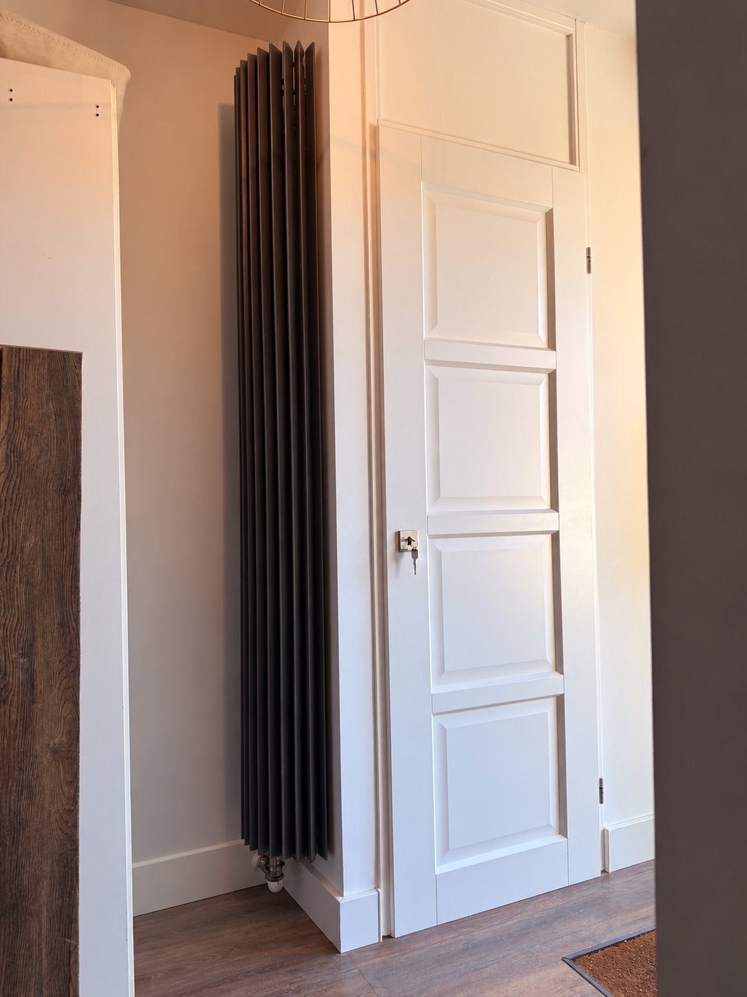 Designradiator 200x40cm, 1100W, Ophalen, Gebruikt, Radiator, Minder dan 60 cm