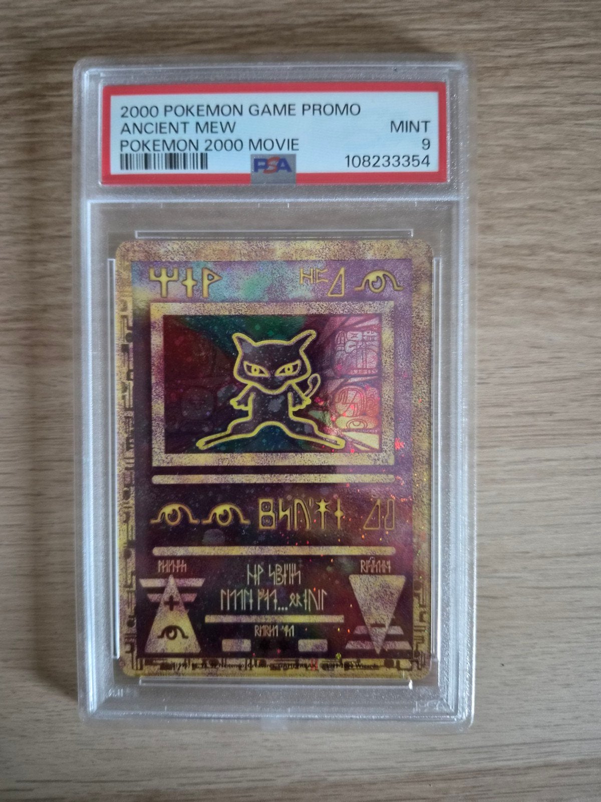 Pokémon Ancient Mew PSA 9 - 2000 Movie Promo, Ophalen of Verzenden, Zo goed als nieuw, Losse kaart