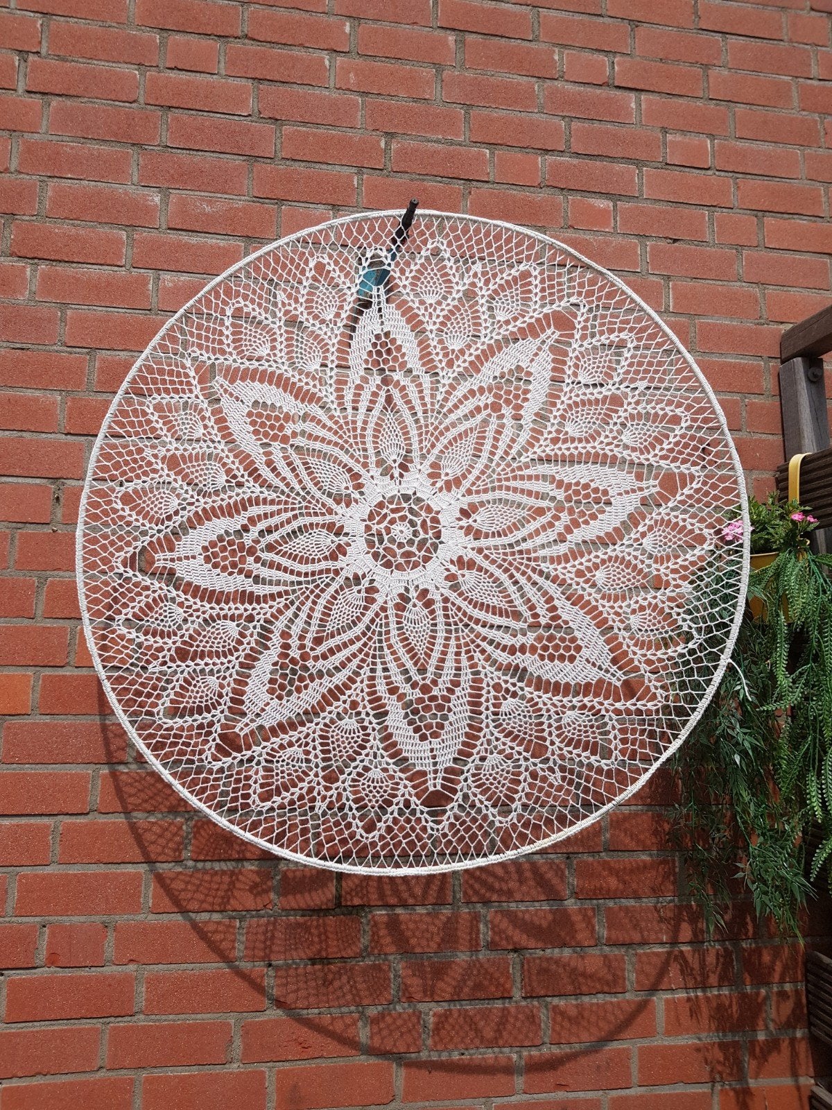 gehaakte mandala 1m ecru, Nieuw, 100 cm, Ophalen of Verzenden, Natuurlijk materiaal