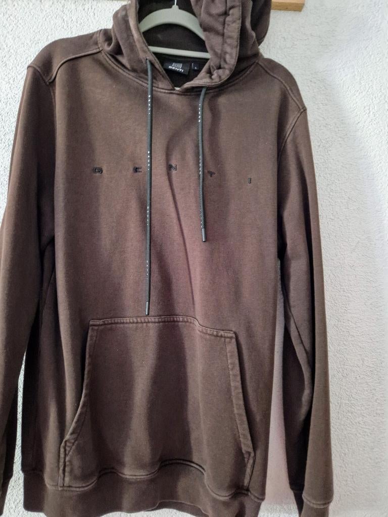 Genti hoodie sweater bruine Maat L, Verzenden, Zo goed als nieuw, Maat 52/54 (L), Bruin