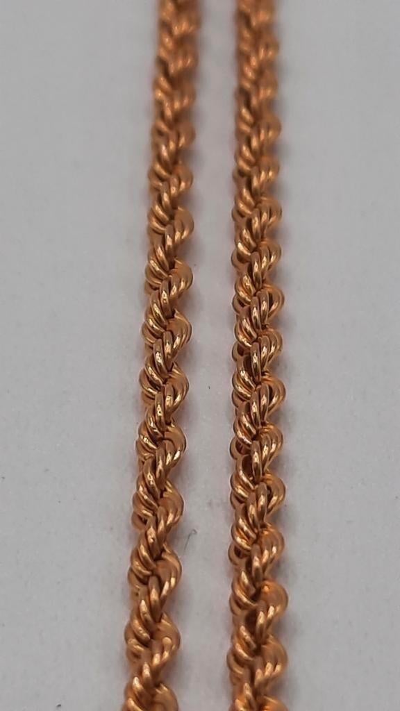 gouden rope ketting 14kt, Www.bredajuwelier.nl, Nieuw, Ophalen of Verzenden, Www.bredajuwelier.nl