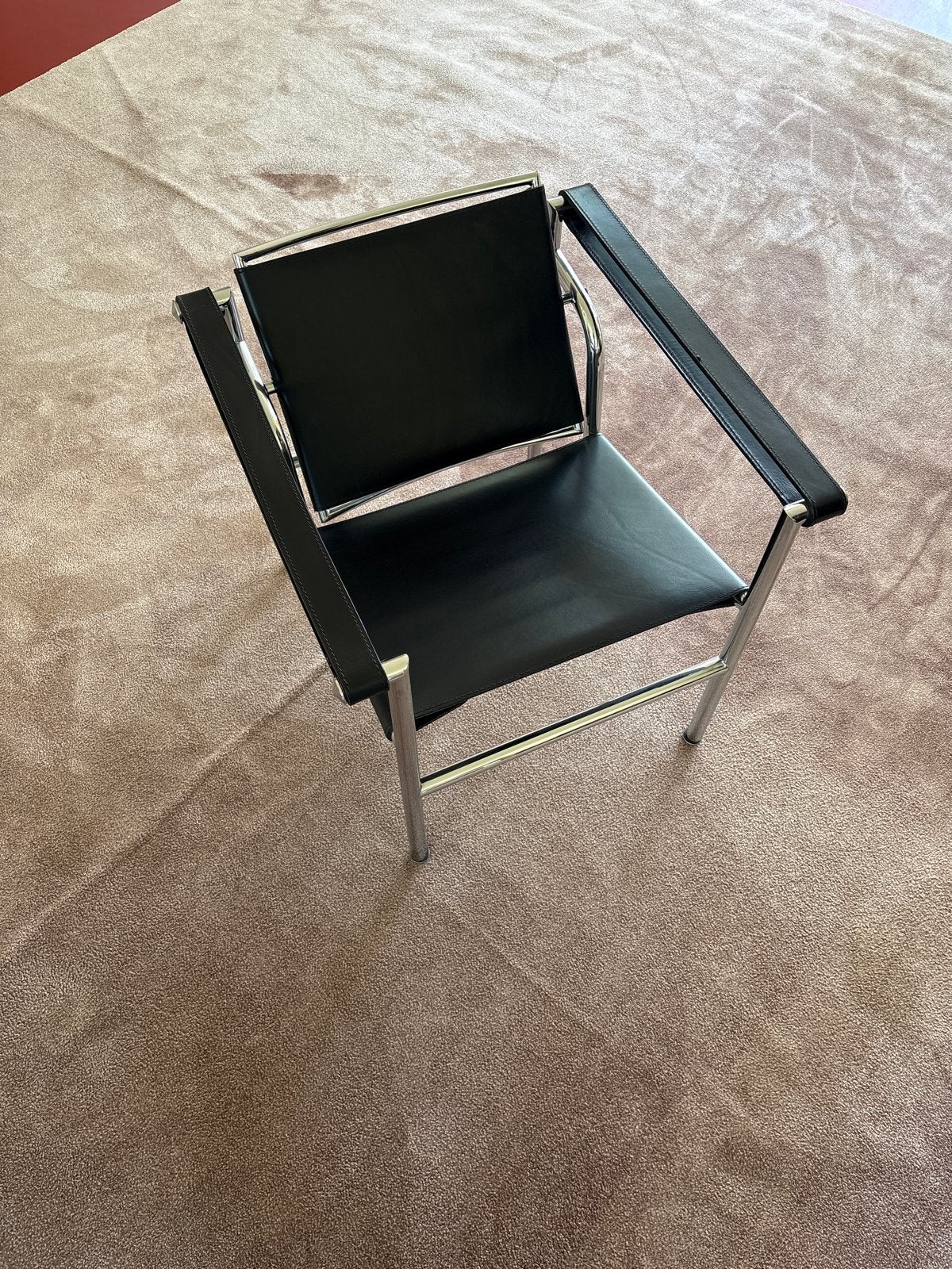 Le Corbusier replica, Pierre Jeanneret & Charlotte Pierrand., Ophalen, Zwart, Leer, Zo goed als nieuw