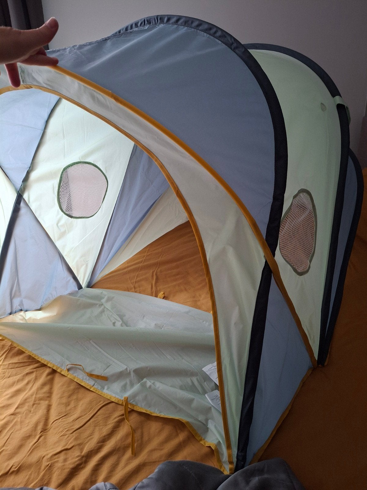 Bedtent blauw/groen - Eldfluga - IKEA, Caravans en Kamperen, Ophalen
