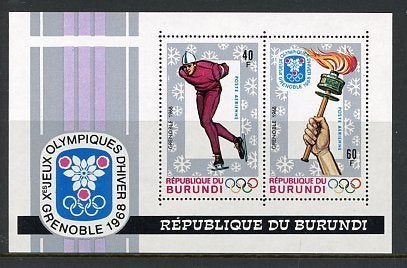 Burundi- 1968- blok = motief Olympische Spelen, Ophalen of Verzenden, Overige landen, Postfris