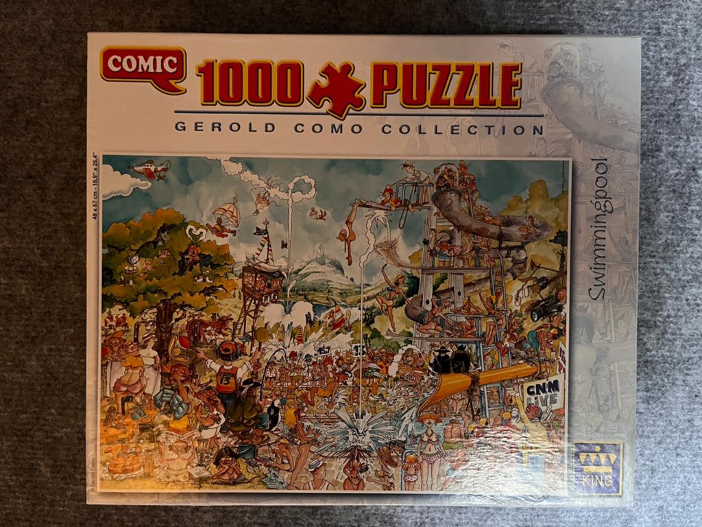 Puzzel King Comic Swimmingpool, Ophalen of Verzenden, 500 t/m 1500 stukjes, Zo goed als nieuw