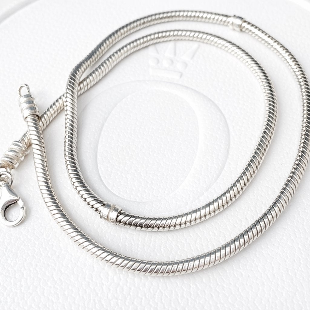 Pandora ketting met karabijn slotje RETIRED, Ophalen, Zo goed als nieuw, Zilver