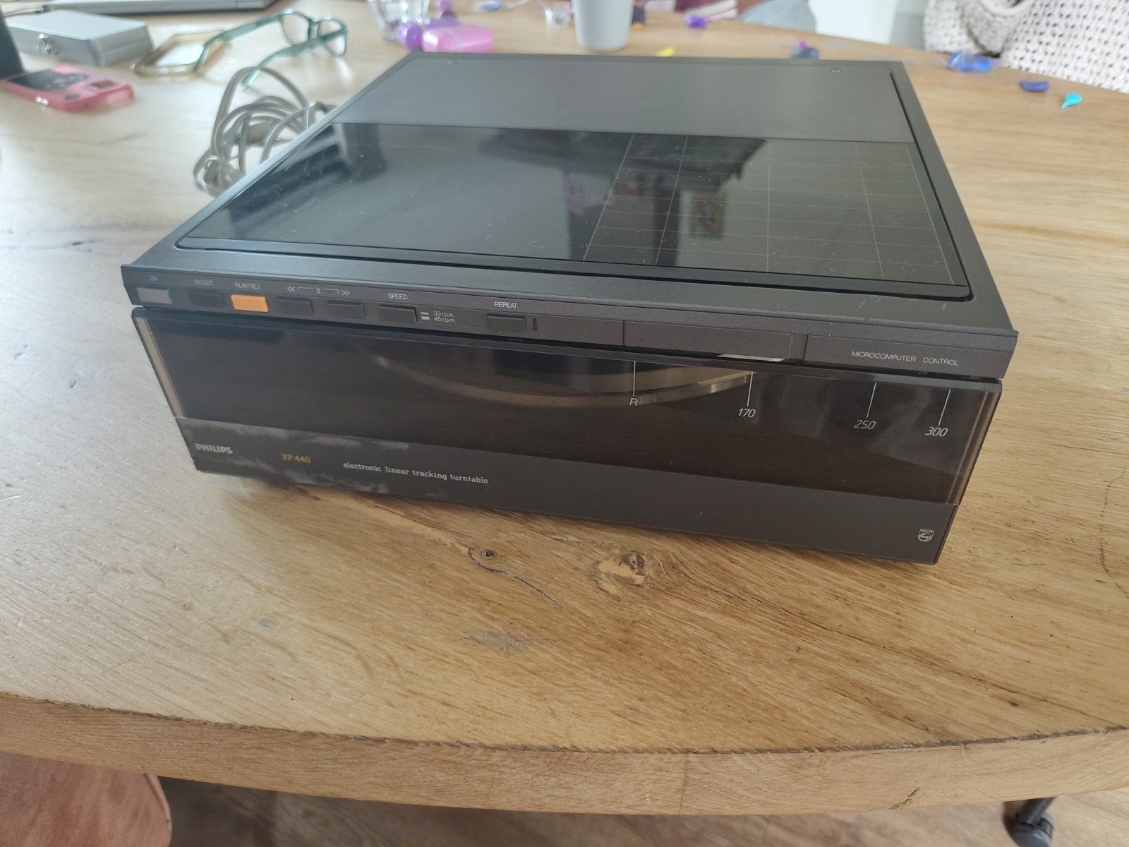 Platenspeler tangentiaal Philips FP440, Audio, Tv en Foto, Platenspelers, Ophalen of Verzenden, Gebruikt, Platenspeler, Philips