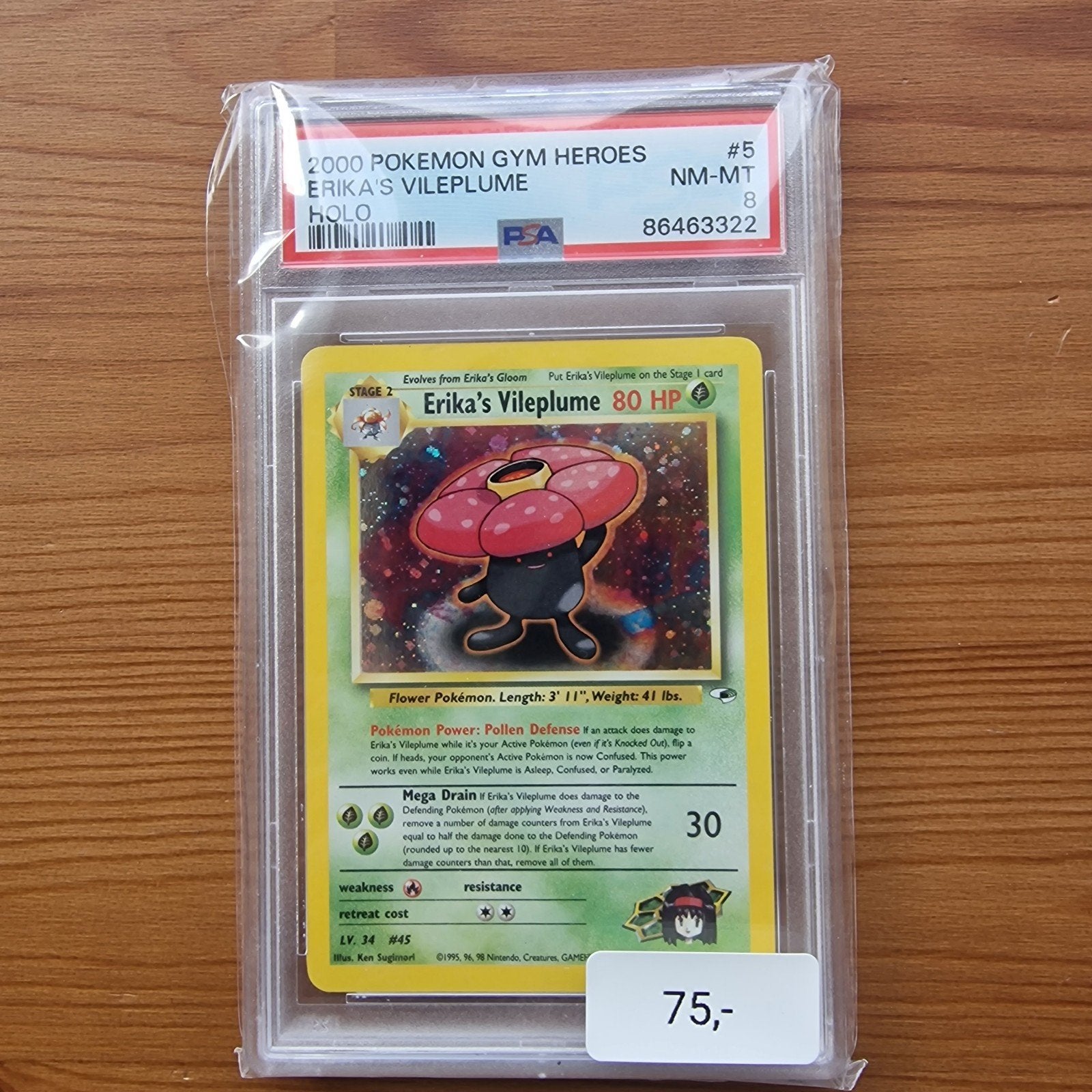 Pokémon Erika’s Vileplume psa8. By MR.Collect, Ophalen of Verzenden, Zo goed als nieuw