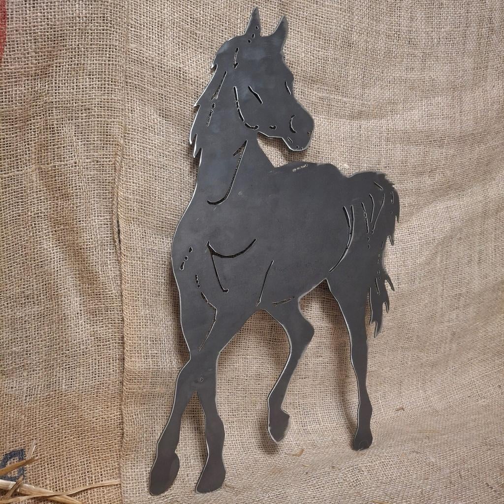 Prachtig Paard gesneden uit Cortenstaal, Ophalen of Verzenden, Nieuw