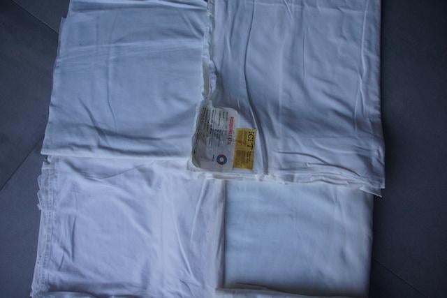 Coupons witte badstof, Hobby en Vrije tijd, Stoffen en Lappen, Wit, Nieuw, Ophalen of Verzenden, 30 tot 120 cm