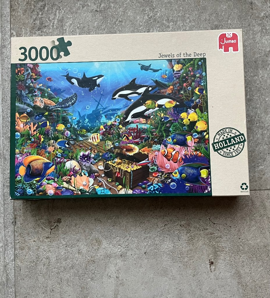 Puzzel 3000 stuks min 1 gratis, Ophalen, Meer dan 1500 stukjes, Gebruikt, Legpuzzel