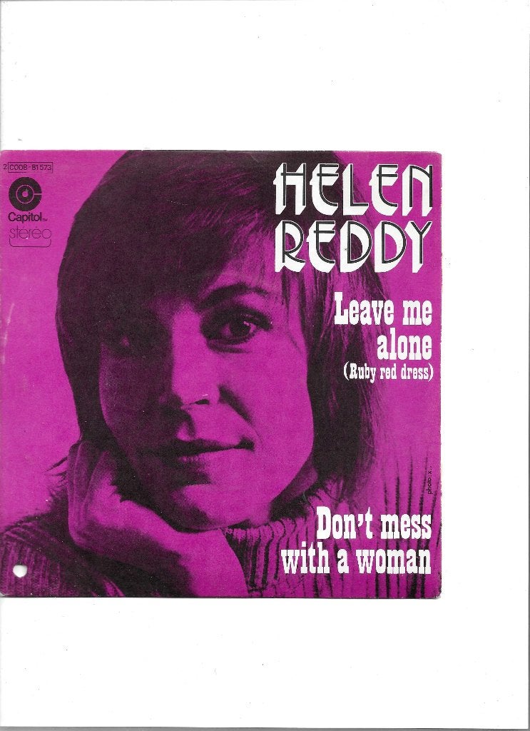 Single Helen Reddy - Leave me alone (Ruby red dress), Ophalen of Verzenden, Gebruikt, 7 inch, Pop