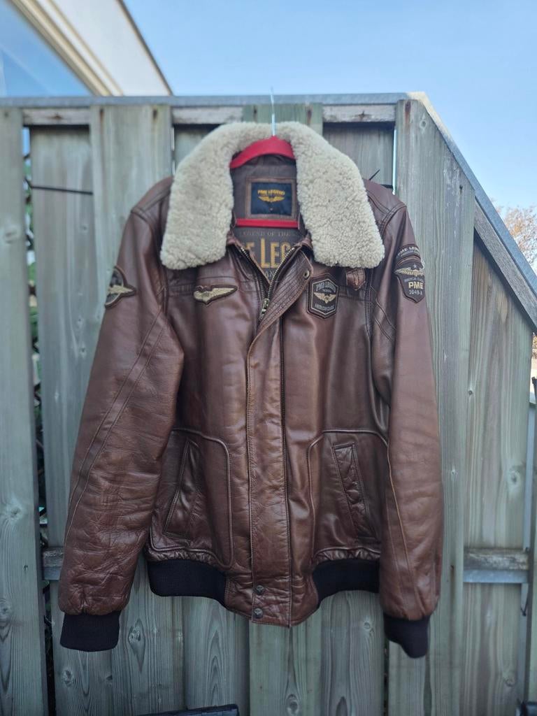 PME Legend Hudson lederen jas XXL, Kleding | Heren, Jassen | Winter, Bruin, Overige maten, Ophalen of Verzenden, Zo goed als nieuw