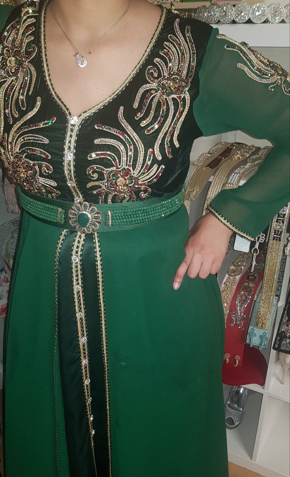 Mooi groen takshita te koop, Ophalen of Verzenden, Zo goed als nieuw, Groen, Overige typen